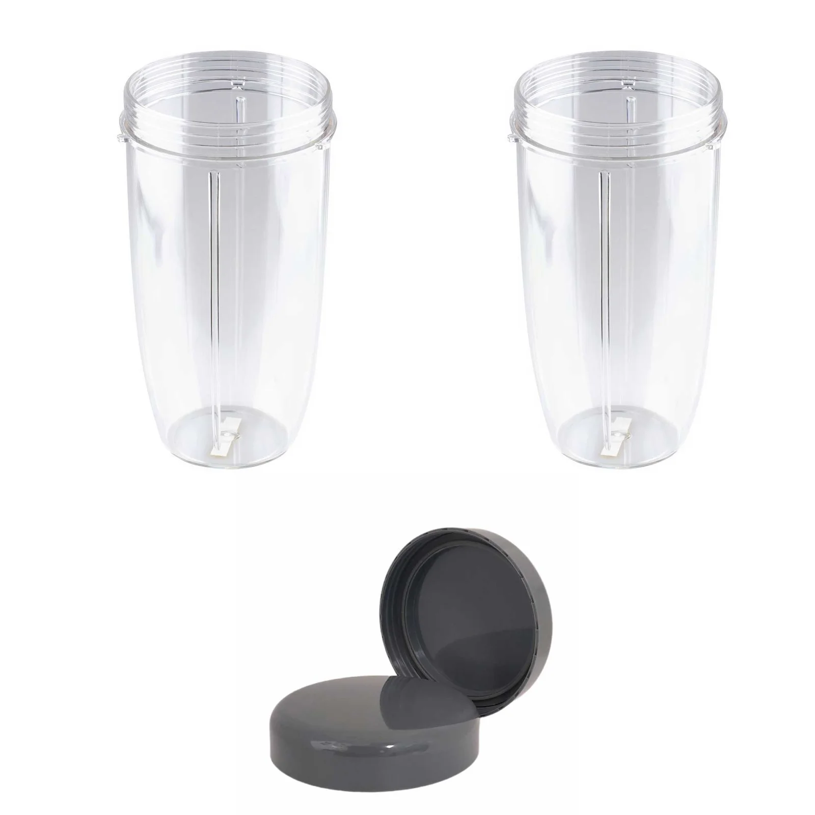For Nutribullet 2 Tall Cups + 2 Stay Fresh Lid For Nutri 600 and 900 Models