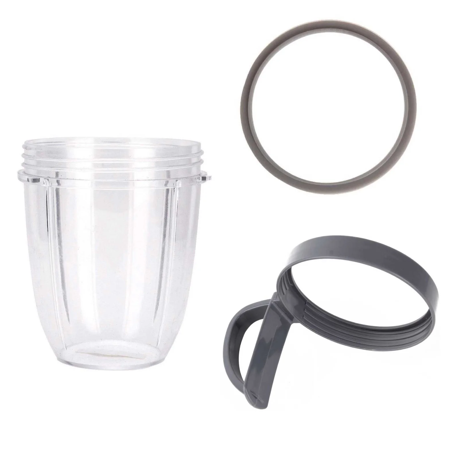 For Nutribullet Short Cup + Handheld Lip Ring + Grey Seal 900 and 600 Models