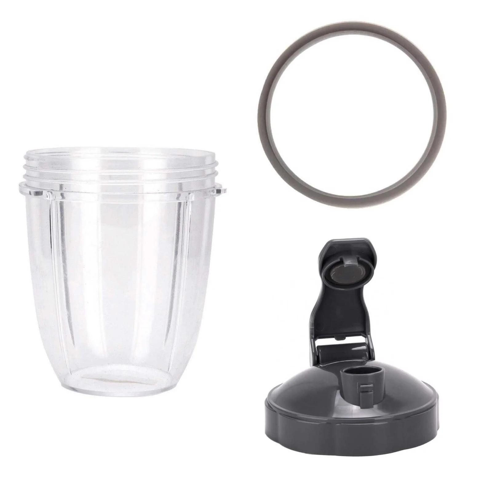 For Nutribullet Short Cup + Fliptop Lid + Grey Seal - For 900 and 600 Models