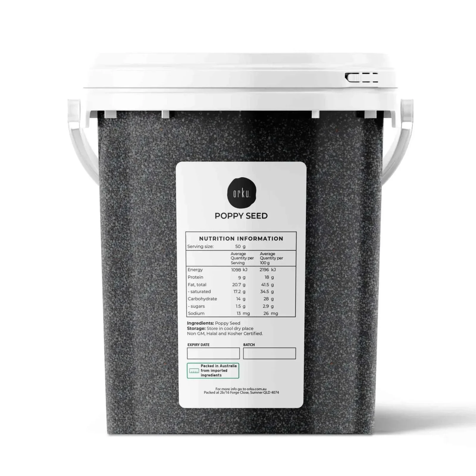 Orku 800g Poppy Seeds Unwashed Bucket Papaver Somniferum For Baking Decorating