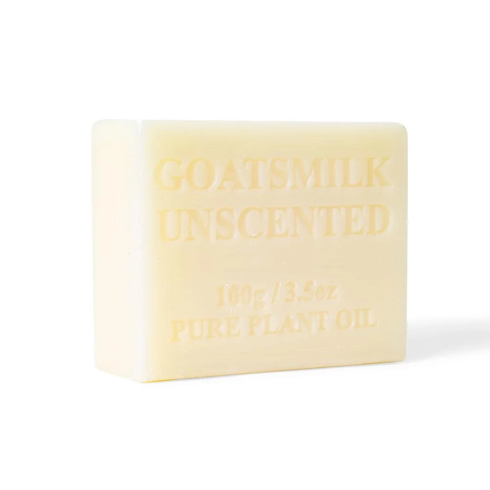 100x 100g Goats Milk Soap Bars -Unscented For Sensitive Pure Australian SkinCare