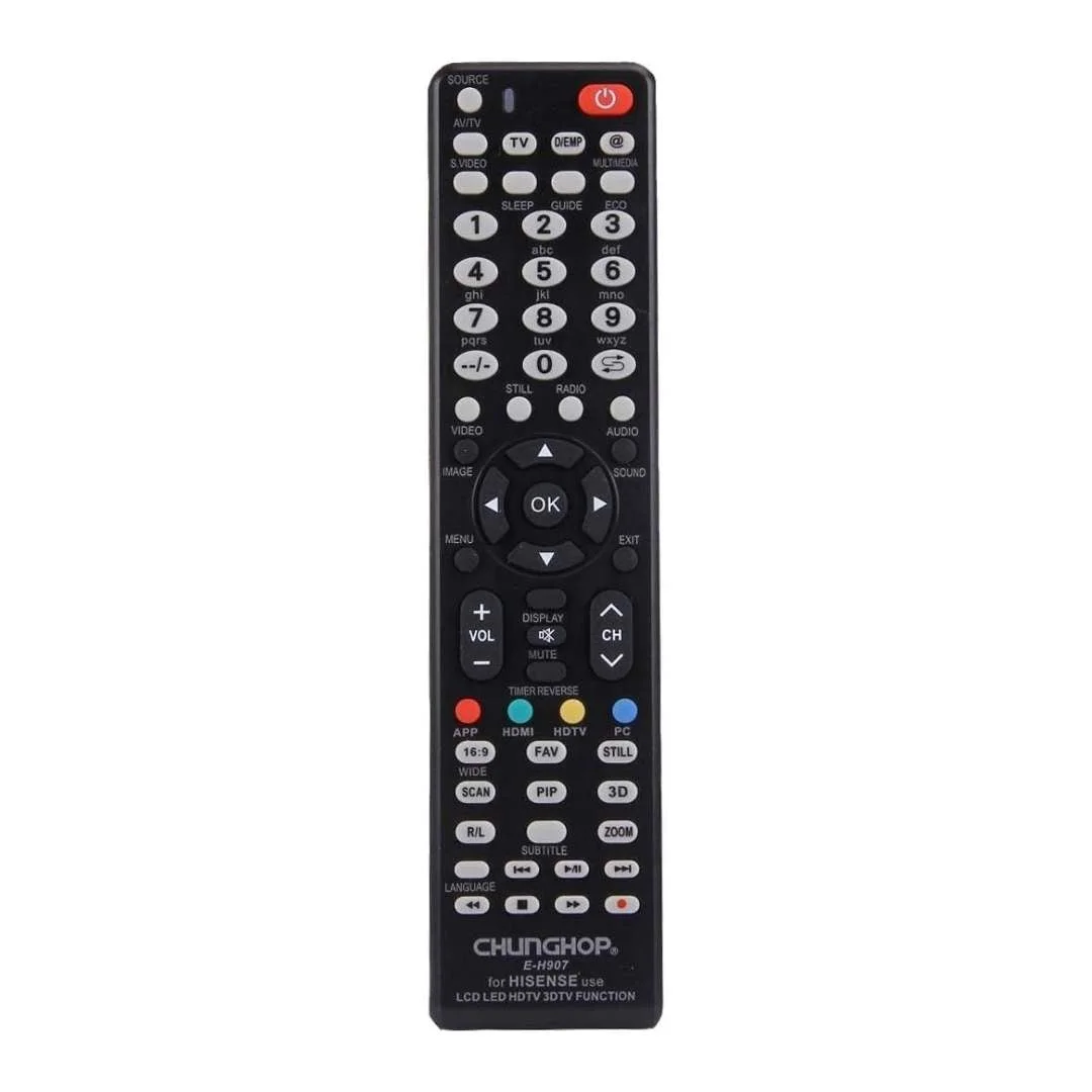 Chunghop Universal TV Remote Control Compatible with Hisense LCD Smart HD Plasma
