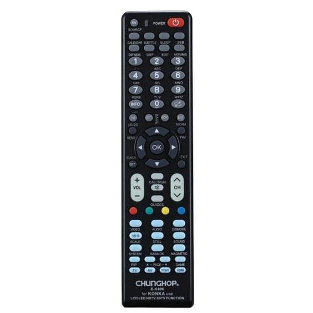 Chunghop Universal TV Remote Control Compatible with Konka LCD Smart HD Plasma
