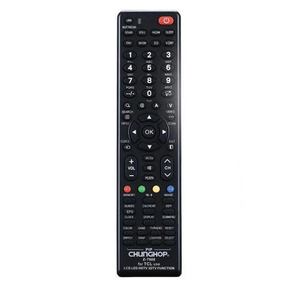 Chunghop Universal TV Remote Control Compatible with TCL LCD Smart HD Plasma