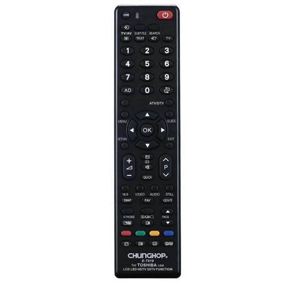 Chunghop Universal TV Remote Control Compatible with Toshiba LCD Smart HD Plasma