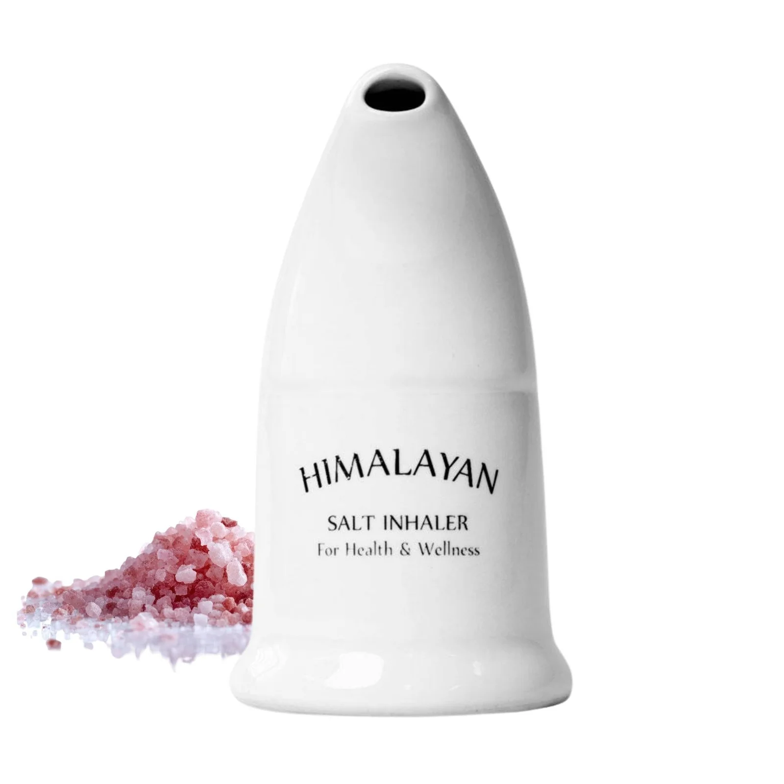 Orku Himalayan Pink Salt Inhaler Pipe Ceramic and 125g Coarse Crystal Rock Salt