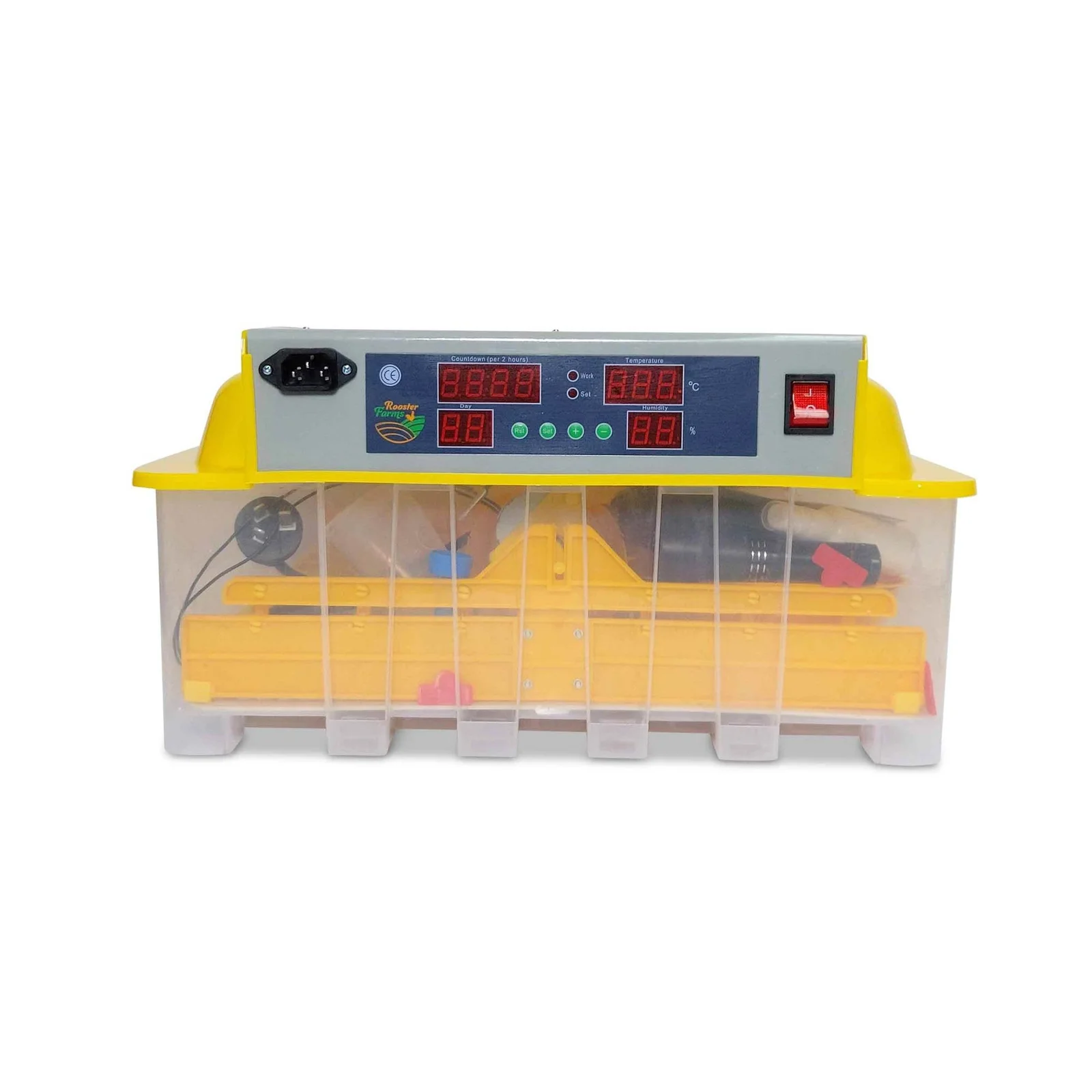 Rooster Farms Electric 48 Egg Incubator + Accessories for Chicken Quail Duck