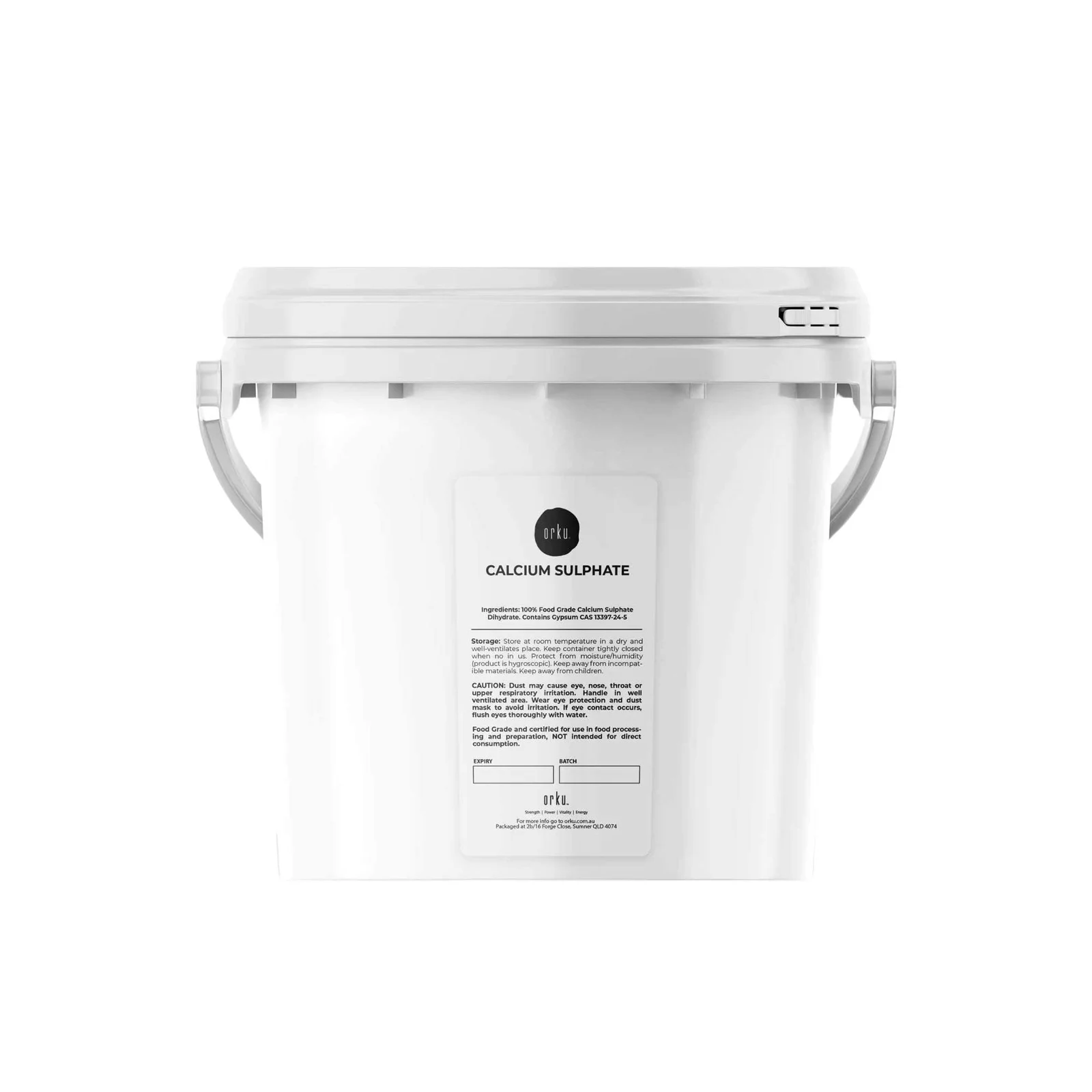 5Kg Calcium Sulphate Gypsum Powder Bucket- Food Grade Hydrous Sulfate