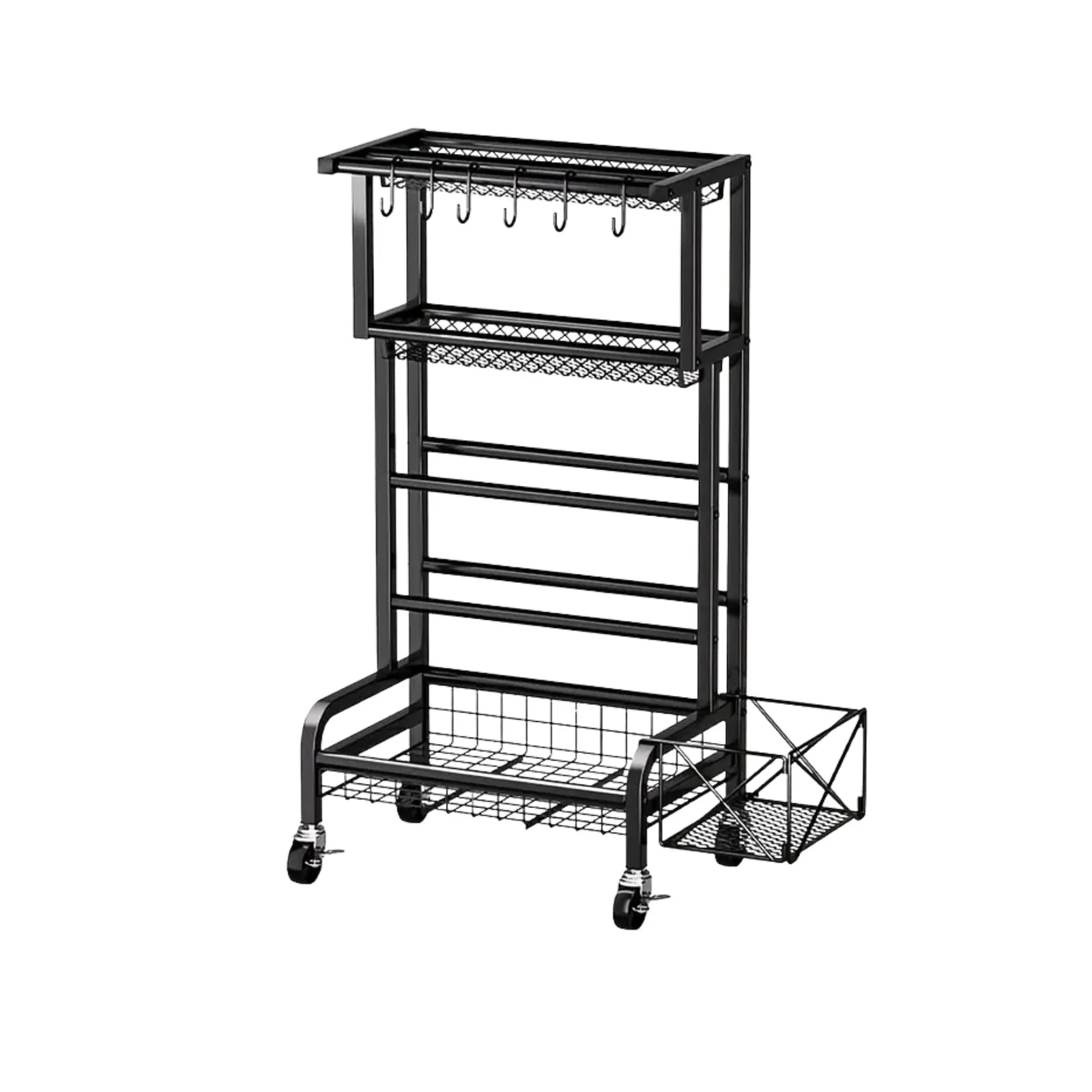 Social Hike Gym Equipment Storage Rack on Wheels - Dumbbells Weights Organiser