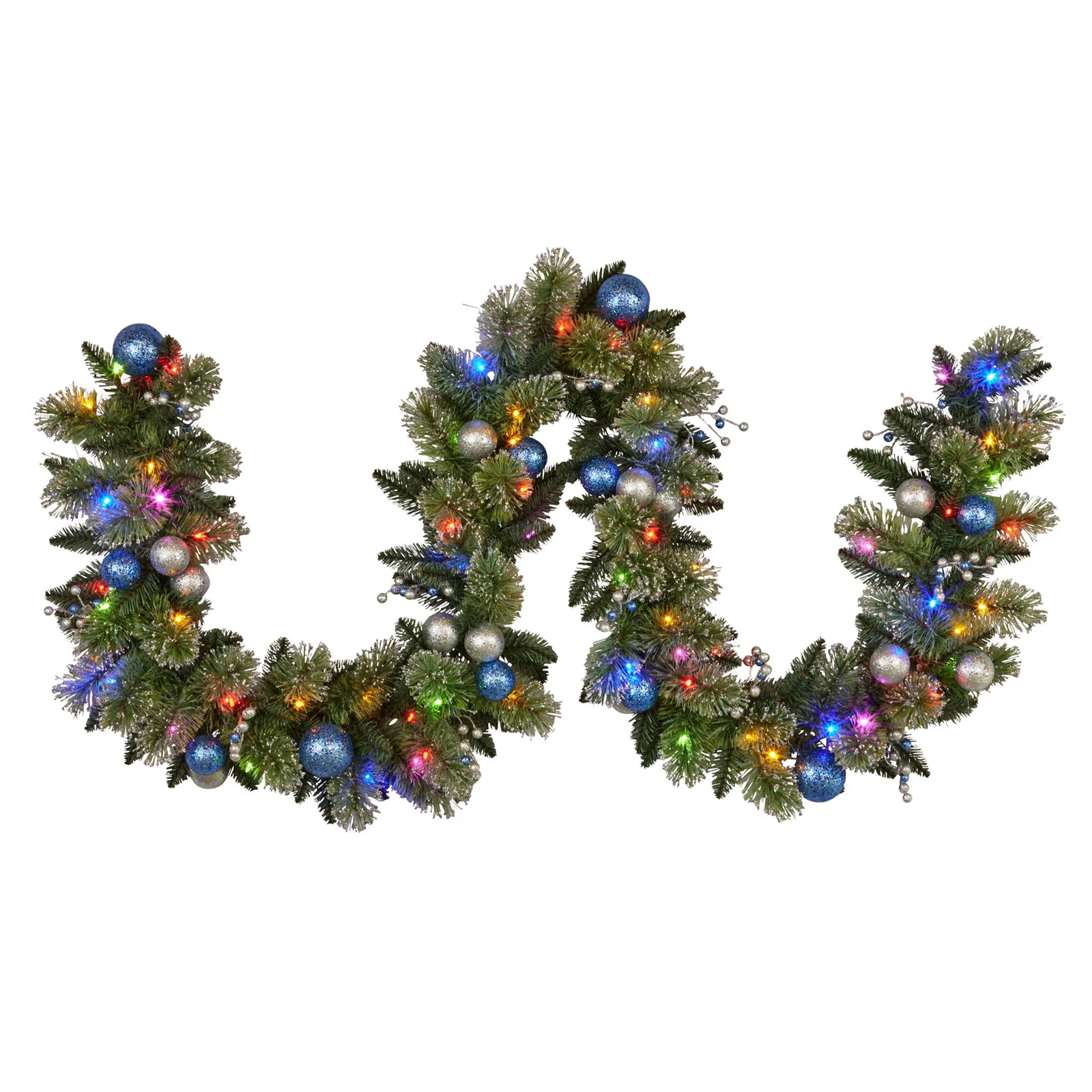 Christabelle 274cm Blue Collection Multicolour Pre-Lit Christmas Garland