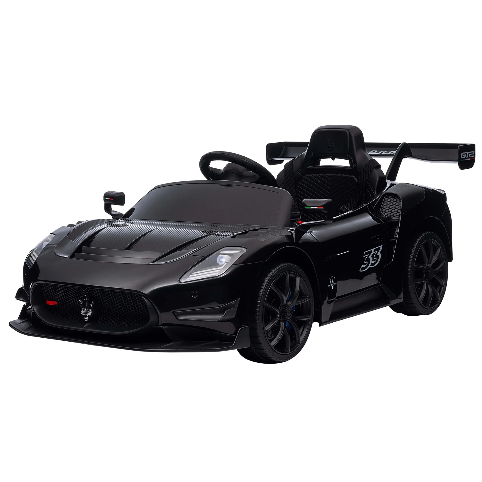 Kahuna Maserati MC20 GT2 Licensed Electric Kids Ride On Race Car Black