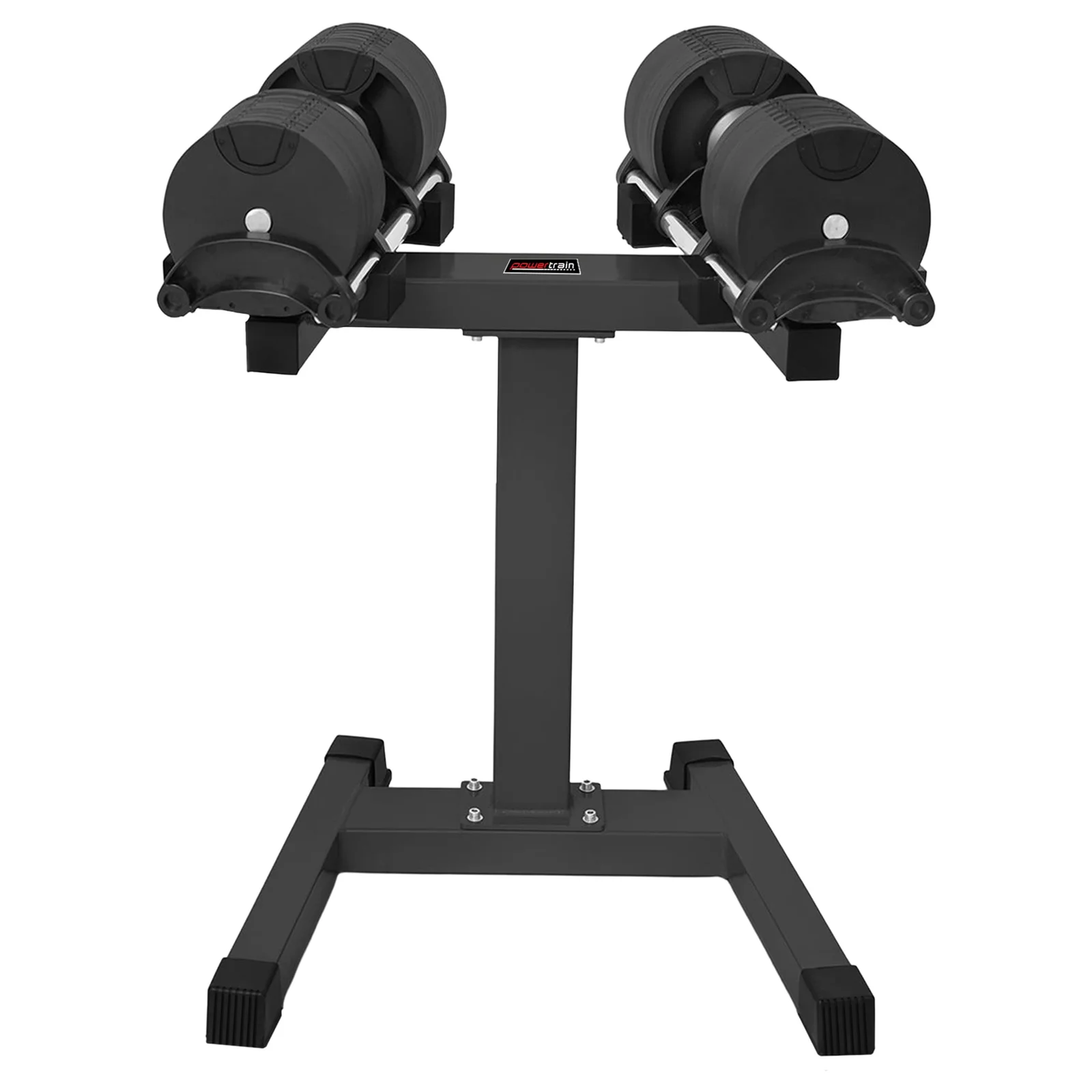 Powertrain Eon 2 X 45kg Adjustable Dumbbells W/ Stand Heavy-duty Storage Rack Home Gym 9 Strength Training Equipment
