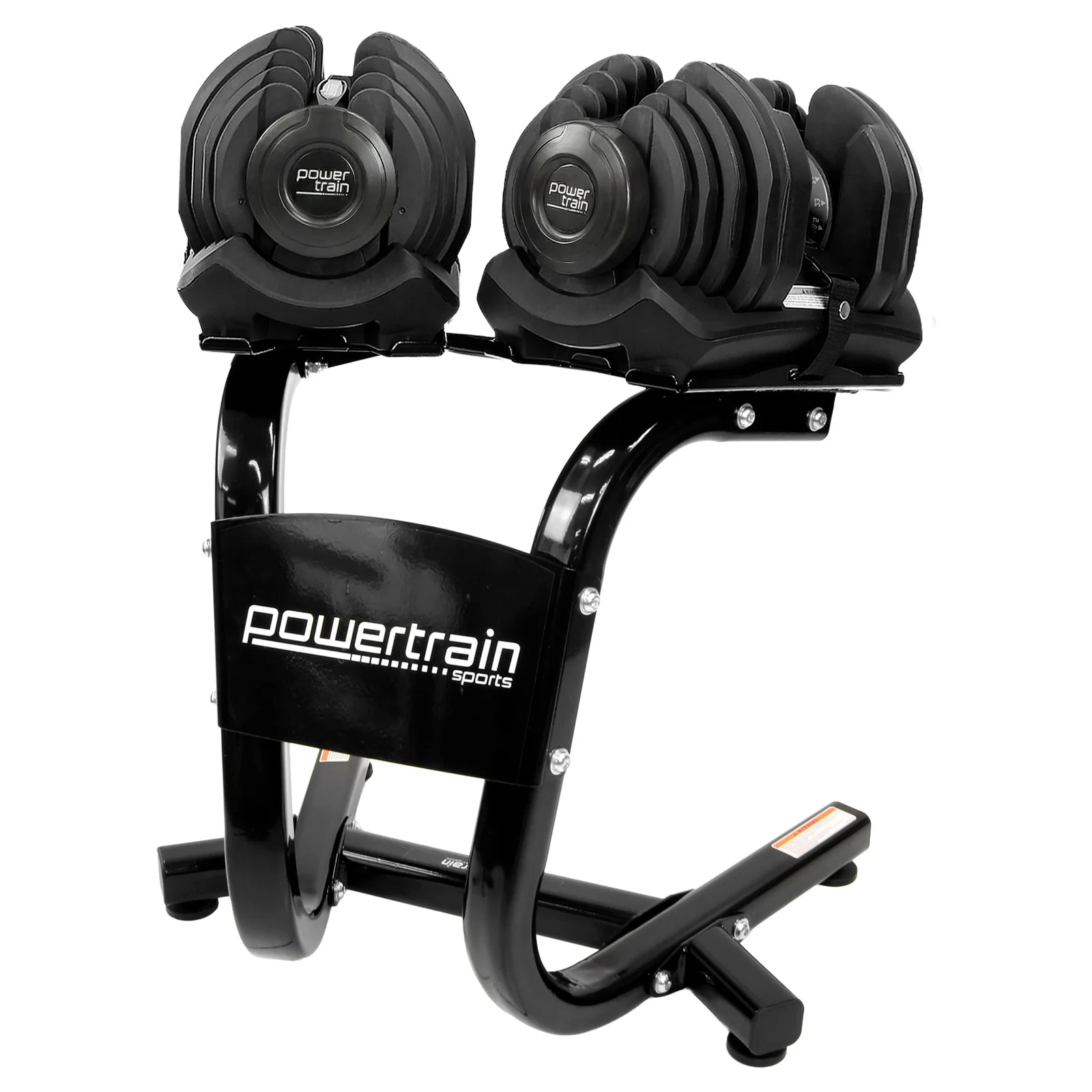 Powertrain 2x 40kg Powertrain Adjustable Dumbbells with Stand