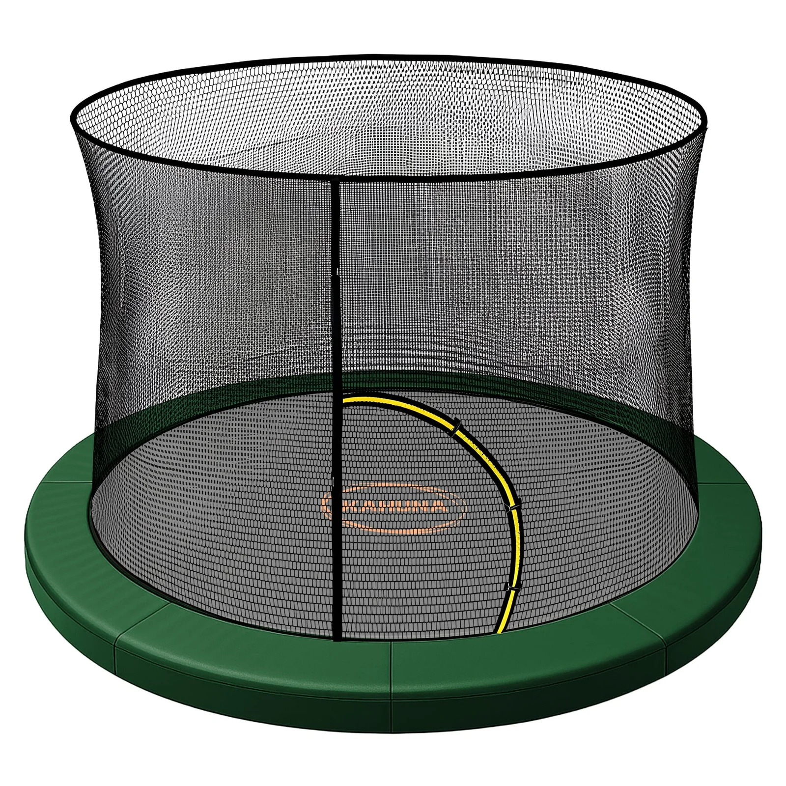 Kahuna 12ft Trampoline Pad and Net - Green