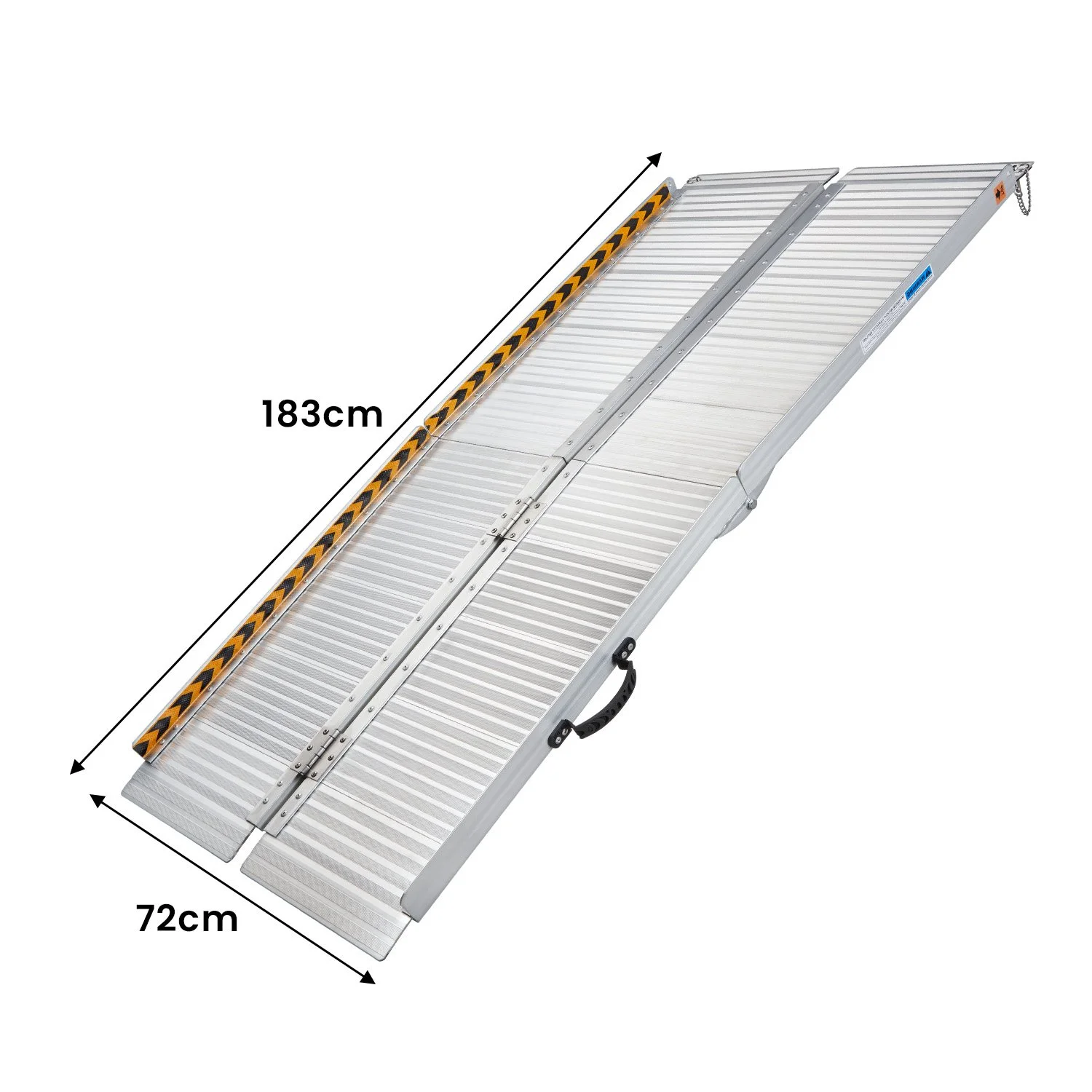 Kartrite 6ft Aluminium Foldable Wheelchair Ramp Non-Slip R02 Silver