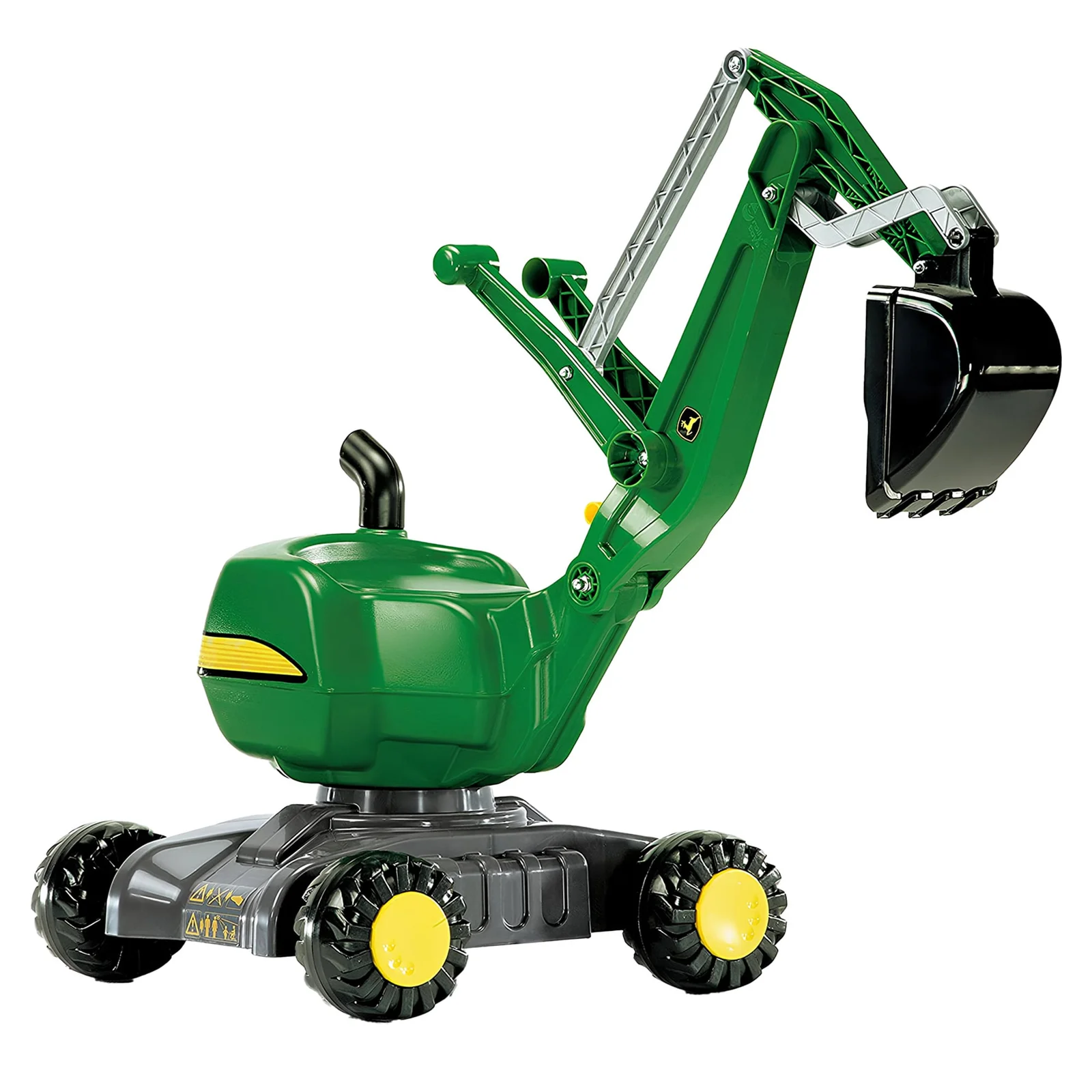John Deere RT421022 Rolly Digger XL Ride-On Excavator Childrens Toy 360 deg Rotation, Work Scoop & Levers All-Terrain