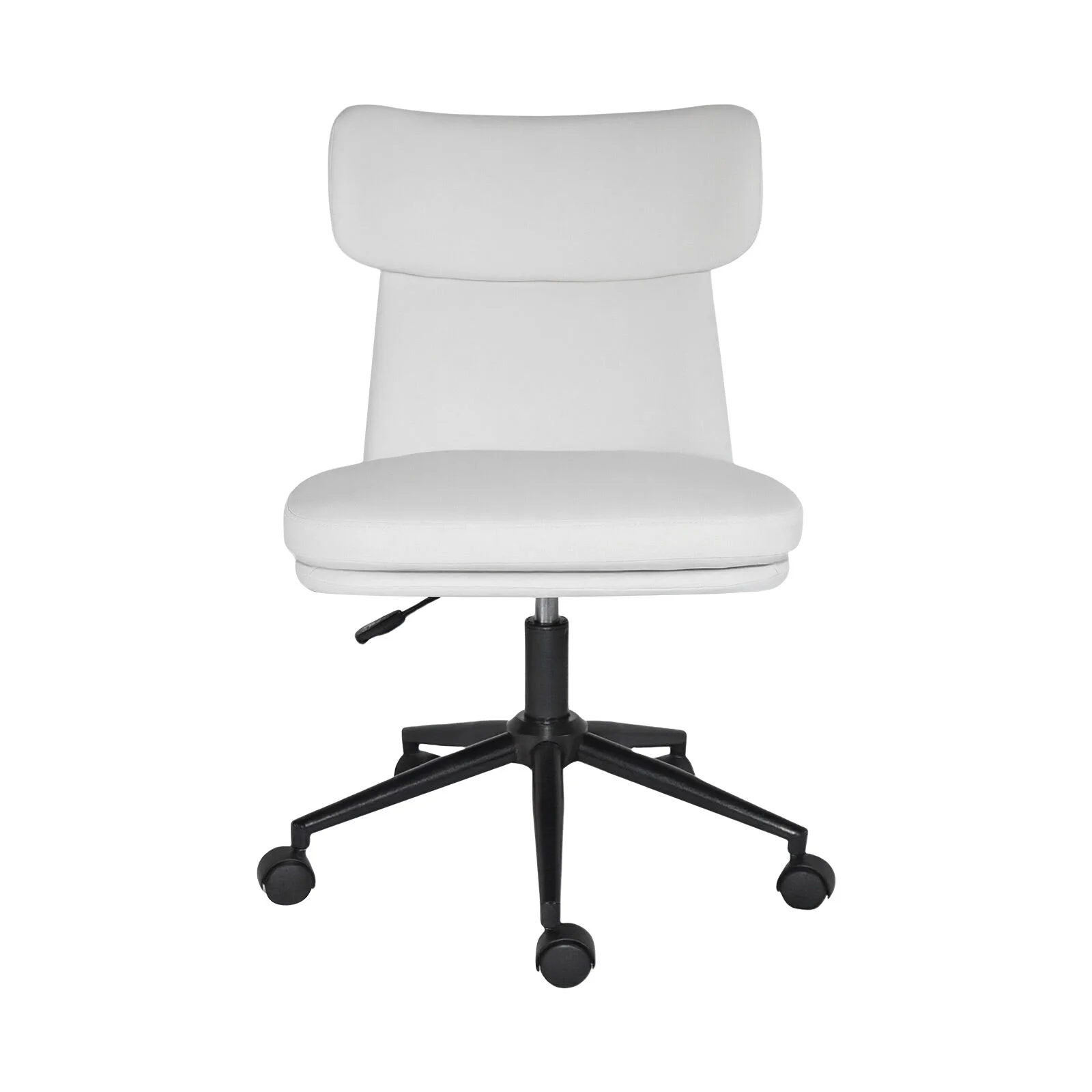 Office Desk Chair - PU Leather Home Office Swivel Chair Computer Seat WHITE