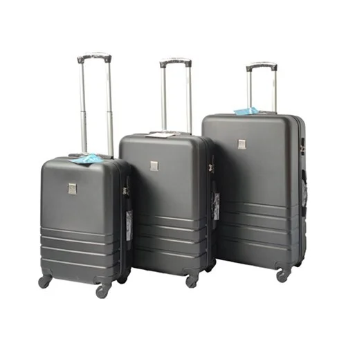 ABS Luggage Suitcase Set 3 Code Lock Travel Carry Bag Trolley Black 50/60/70