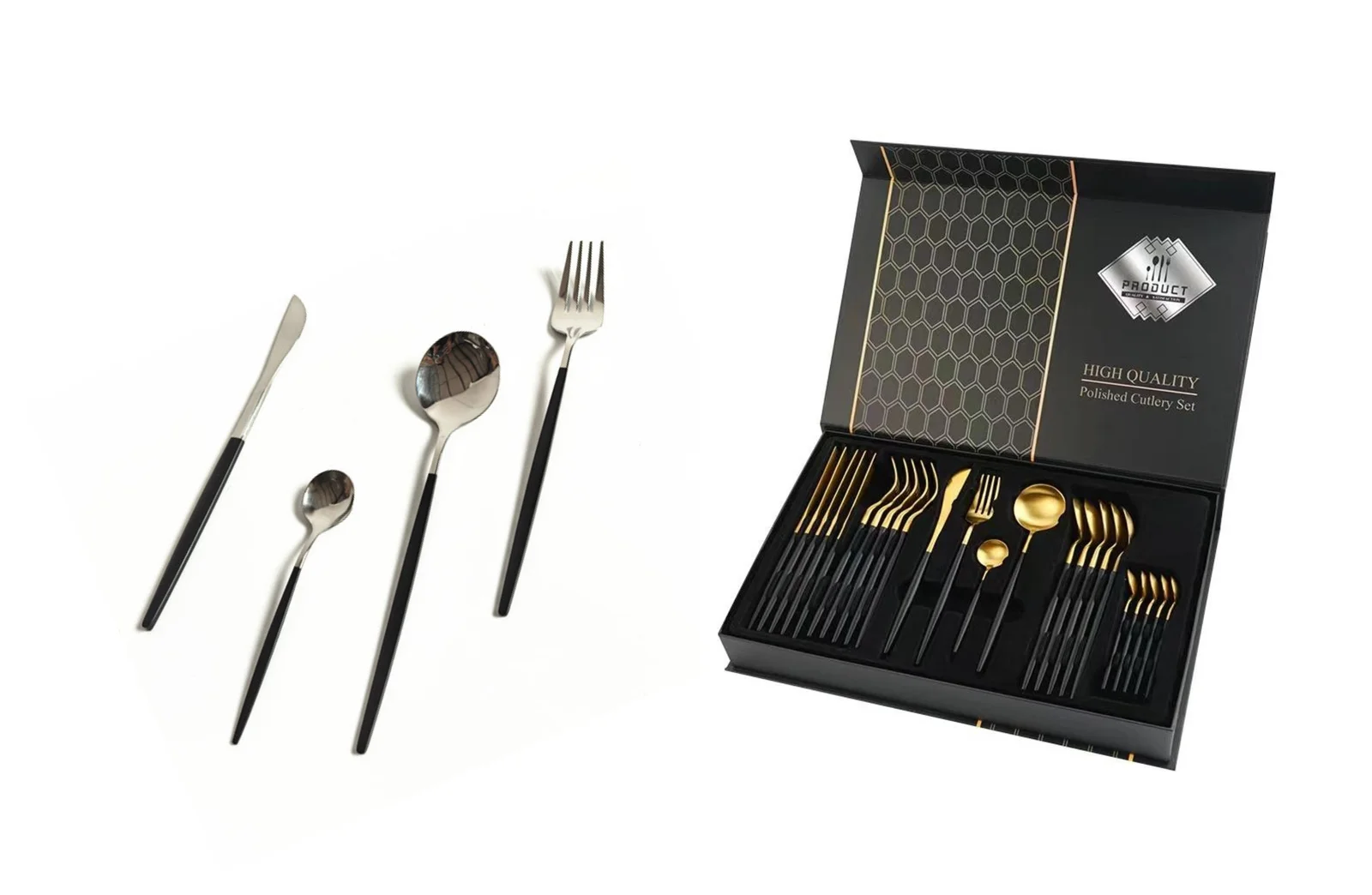 Keily Deluxe Cutlery Set - Gold