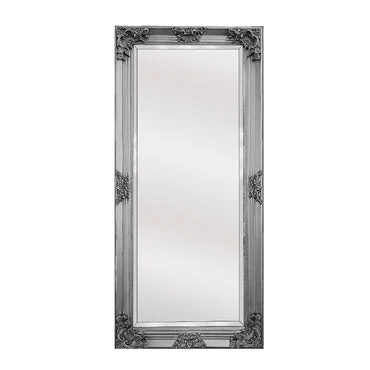 Deluxe French Provincial Ornate Mirror - Antique Silver - 90cm x 170cm