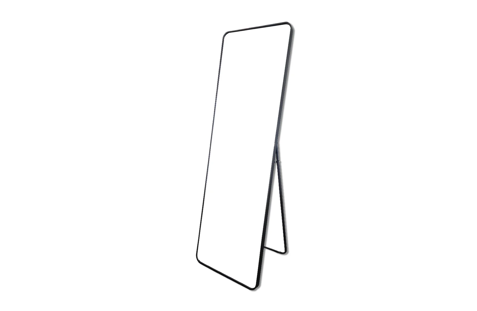 Metal Rectangle Black Free Standing Mirror - 50cm x 170cm