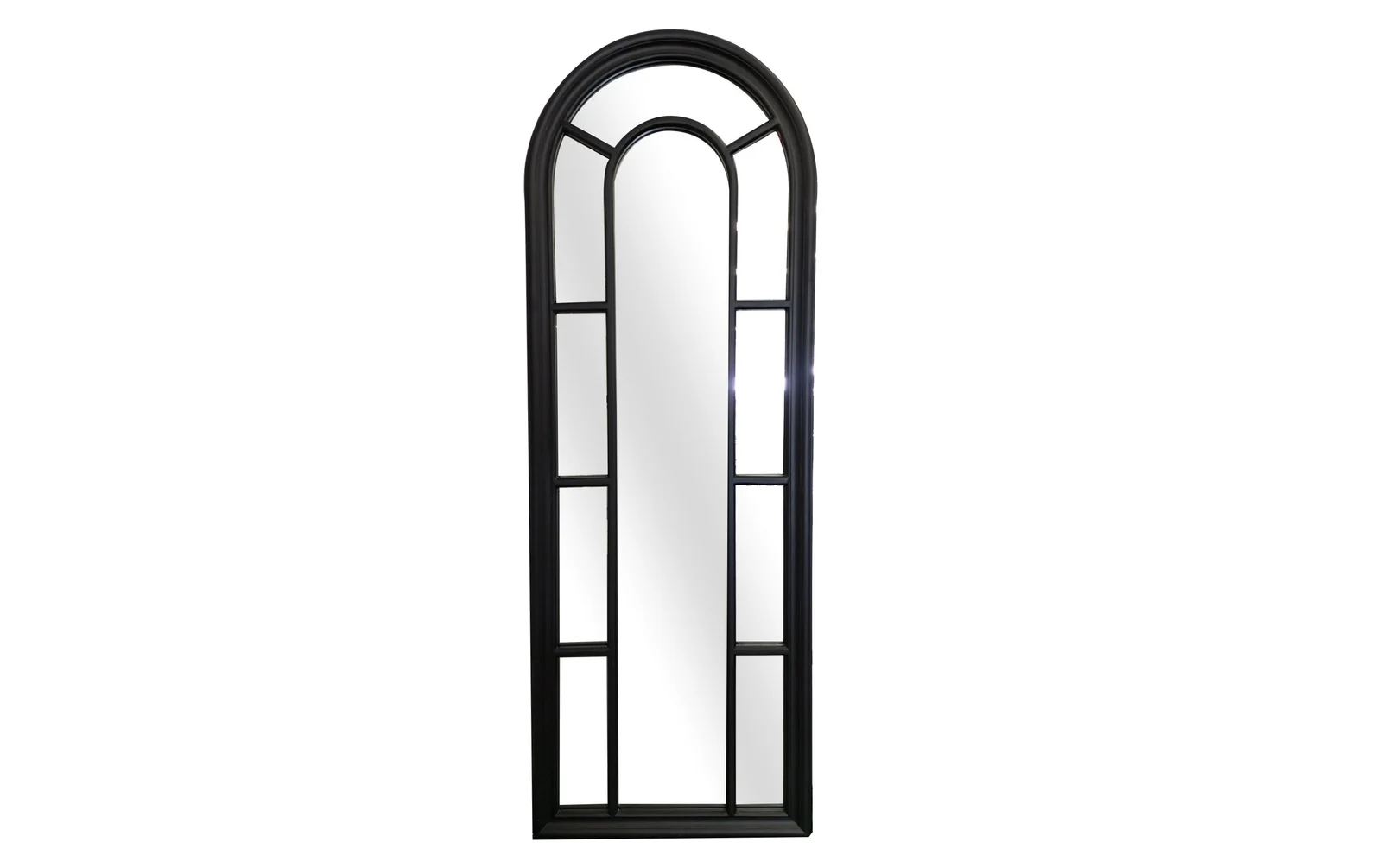 Window Style Mirror - Black Arch 60cm x 180cm