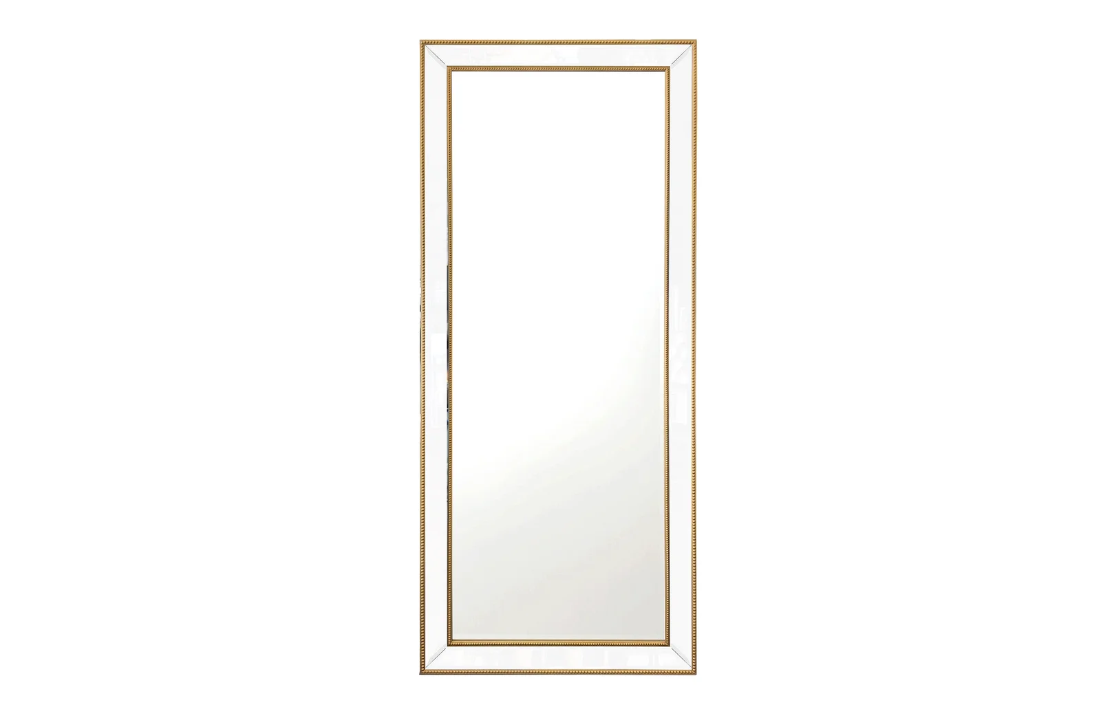 Medium Gold Beaded Framed Mirror - 70cm x 170cm