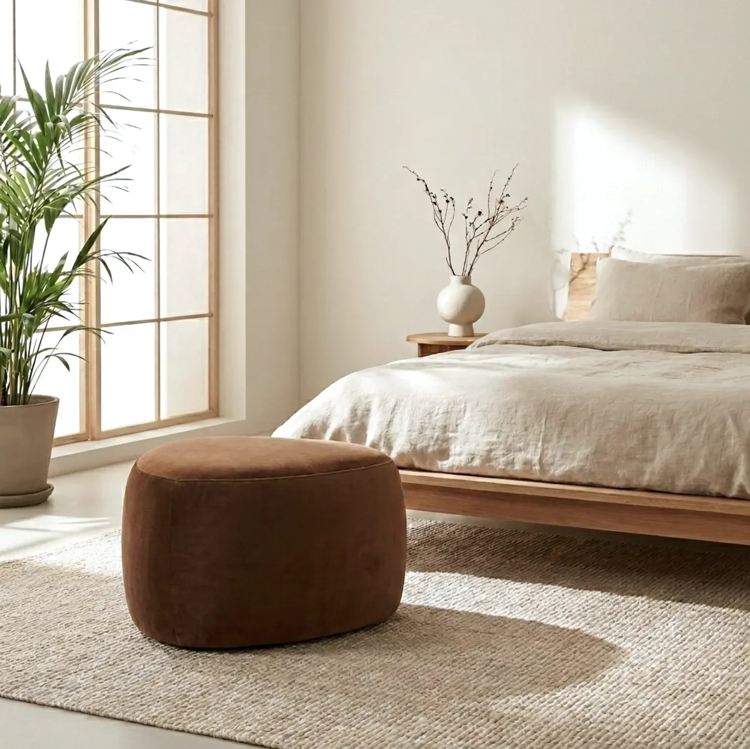 Interior Ave - Cove Pebble Ottoman - Cinnamon
