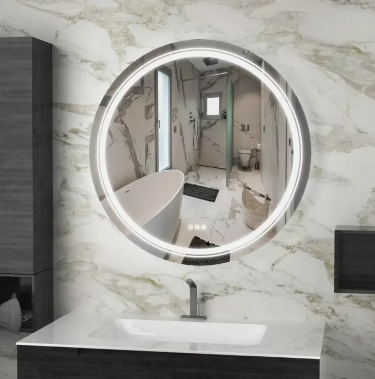 Interior Ave - 60cm Round Frameless LED Bathroom Mirror