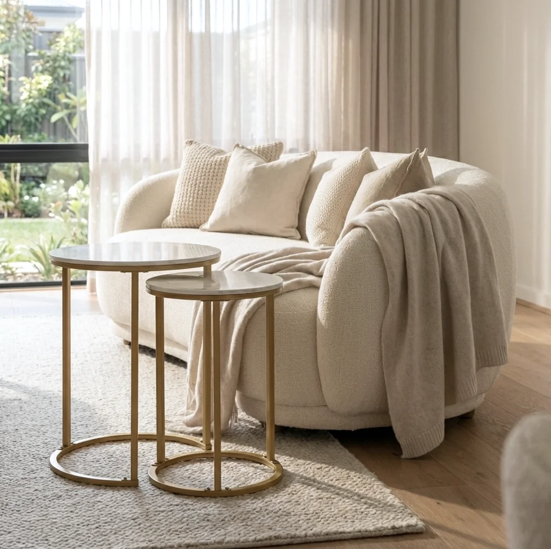 Interior Ave - Diva Gold Nested Side Table Set