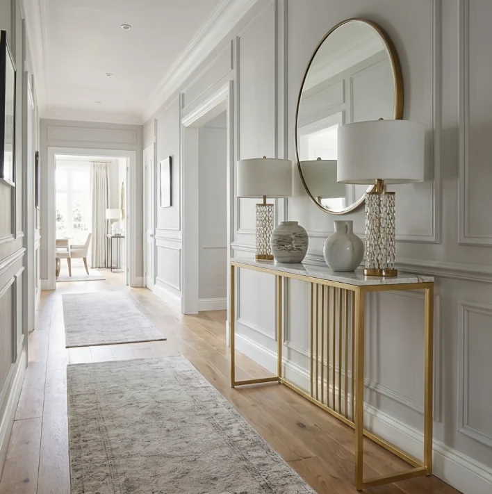 Interior Ave - Aurelia Hallway Console Table - Gold