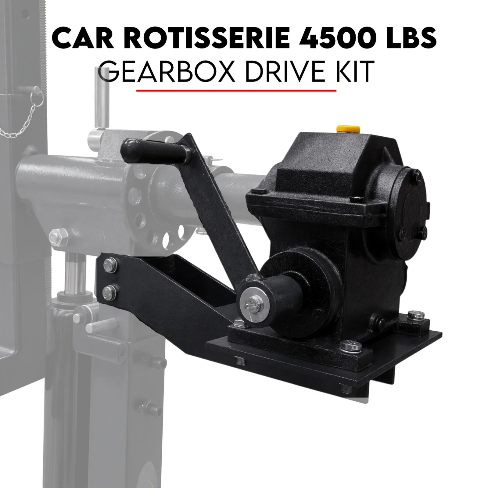 Gear Box Drive Rotation Conversion Kit for Car Rotisserie 4500LBS Auto Repair