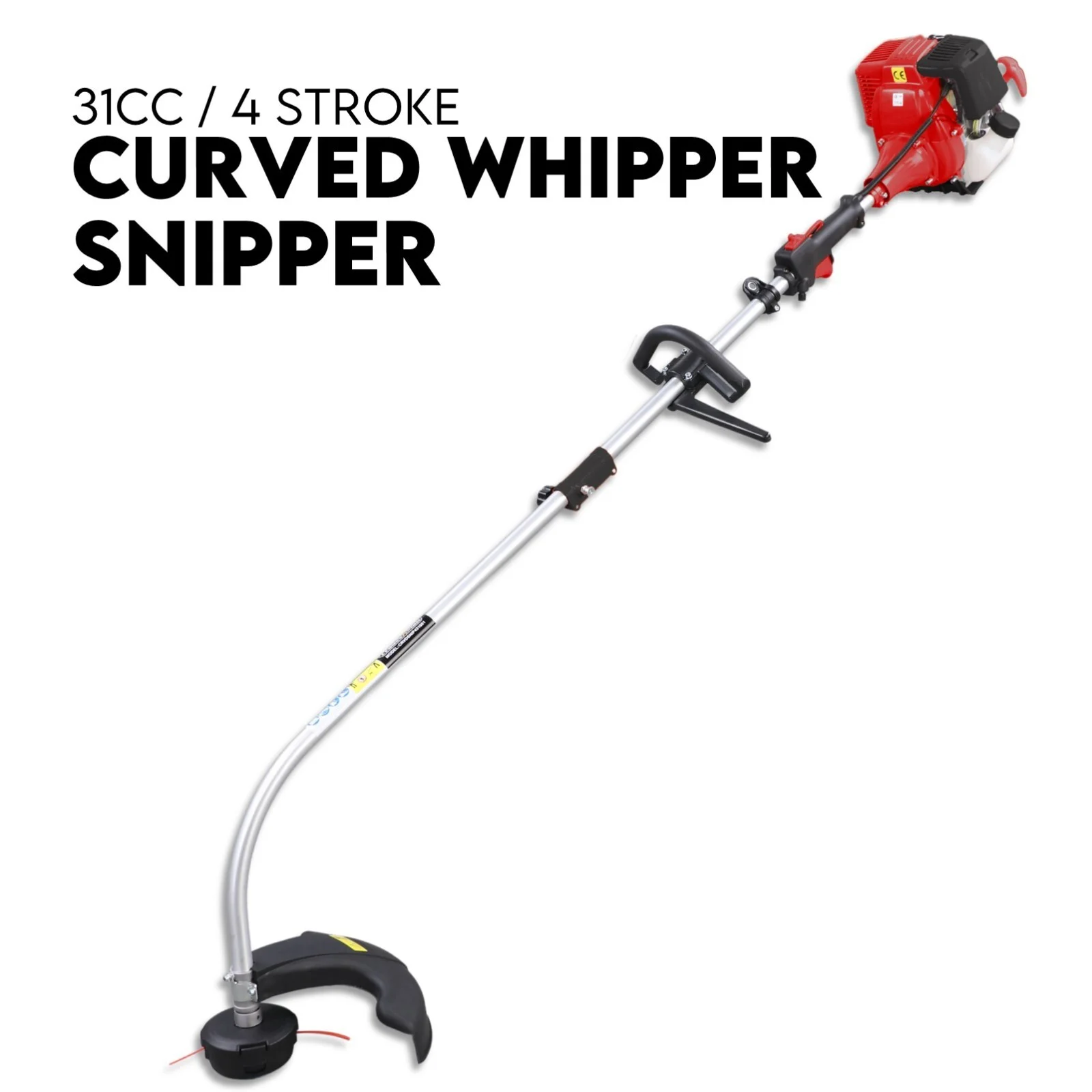 4 Stroke Curved Shaft Split Line Trimmer Whipper Snipper Cutter Garden Tool