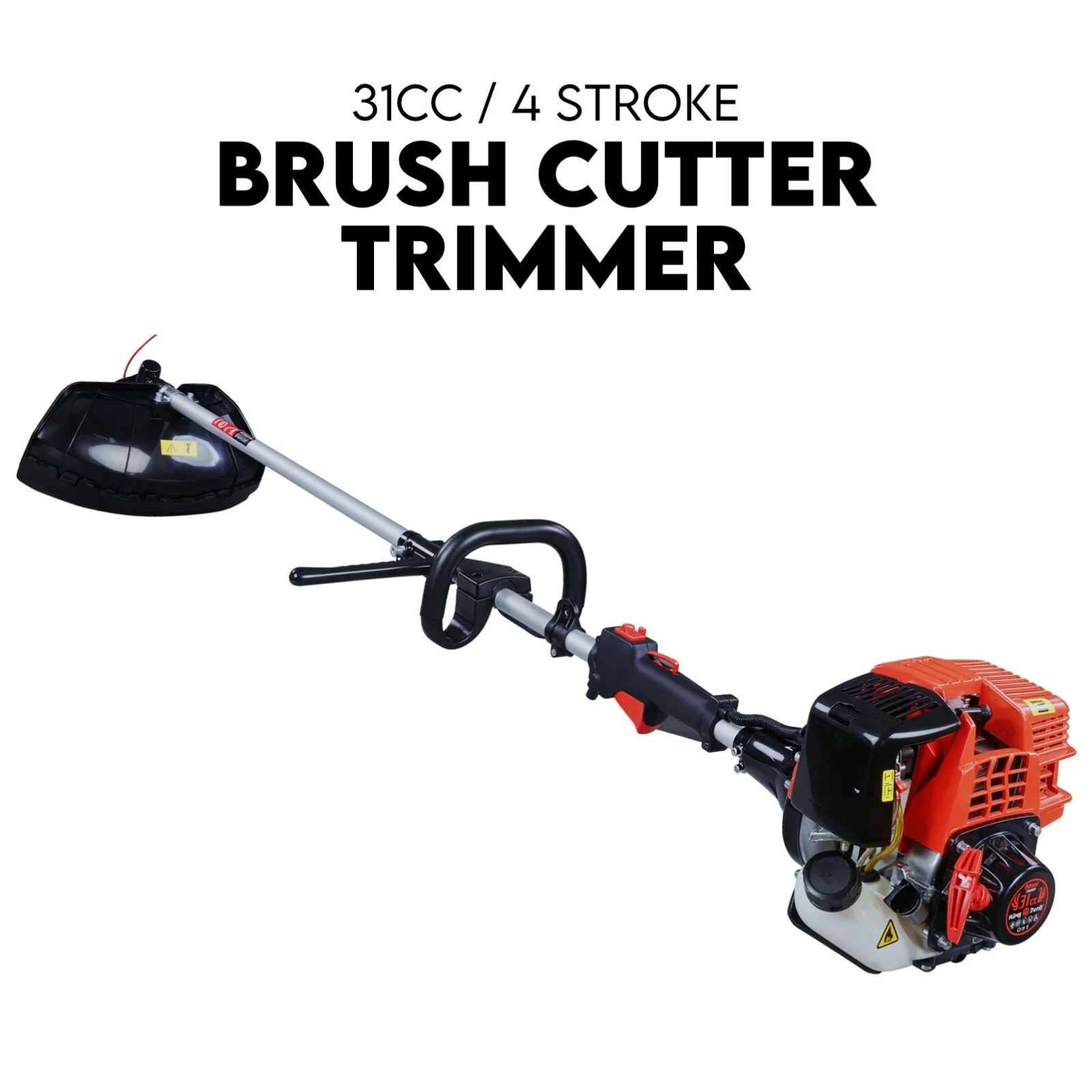 Whipper Snipper Straight Shaft Line Trimmer 31CC Pole Brush Cutter 4 STROKE