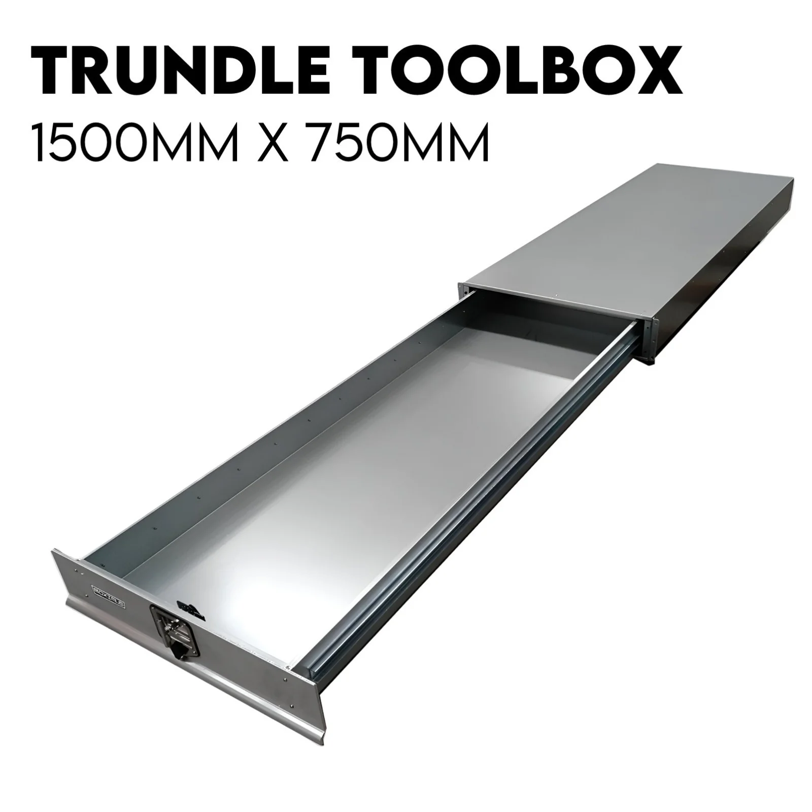 Under Tray Tool Box Trundle Drawer 1500 mm UTE Drawer Dual Extra Cab Toolbox