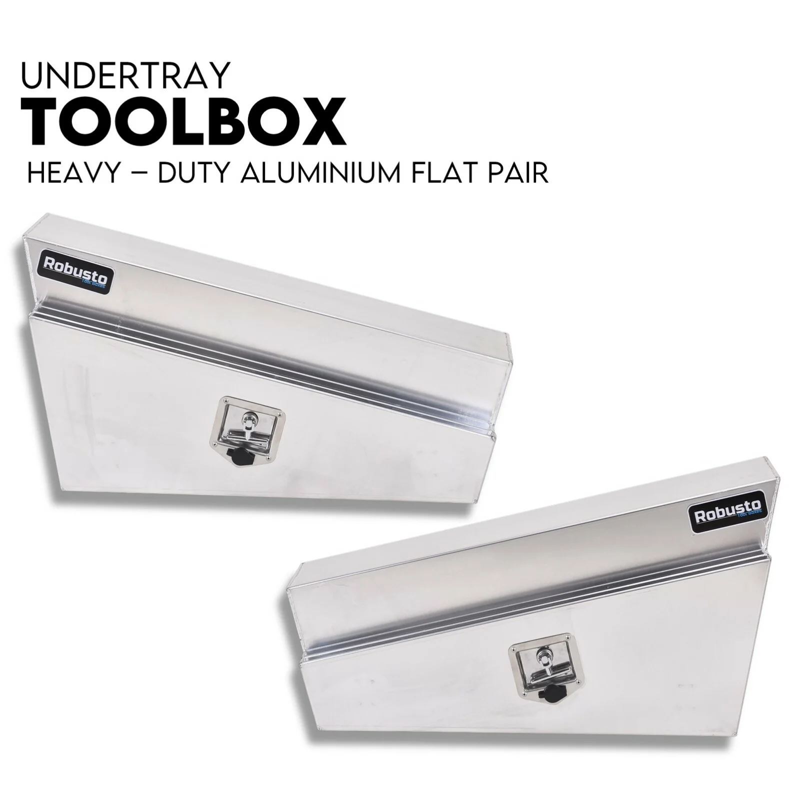 900mm Under Tray Tool Box Pair Aluminium Toolboxes Set Truck Undertray Underbody