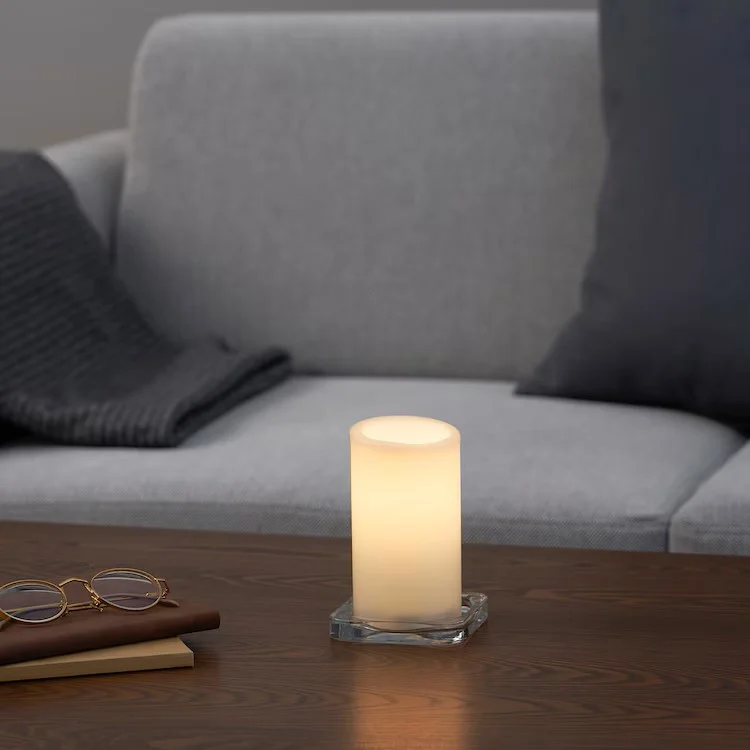 25 Pcs LED Block Pillar Candle White Flameless Safe Indoor Battery Power Party Home Decor Wedding Xmas Table Centrepiece