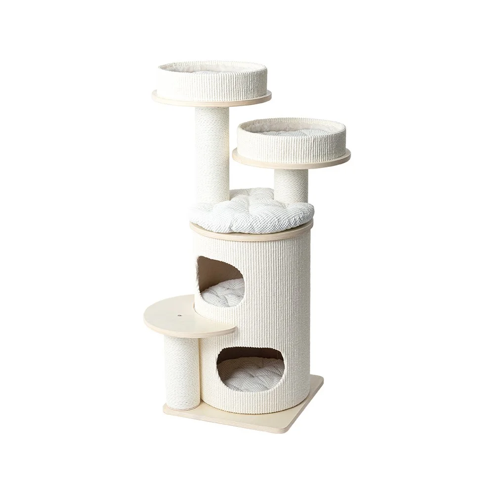 HONEYPOTCAT PURRING Multi-Level Sisal Barrel Cat Tower - PRO 117cm