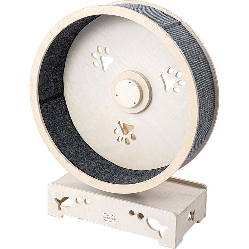 HONEYPOTCAT Fit & Fun Active Runner Wood Cat Wheel - Flex 93cm