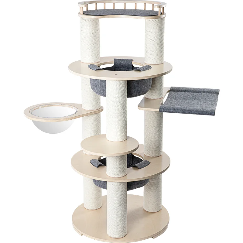 HONEYPOTCAT Harmony Wood Cat Tower - 168cm