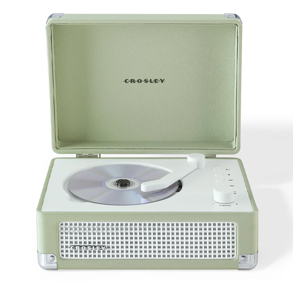 Crosley Cruiser Portable Retro CD Player with Stereo Bluetooth Speakers, FM Radio - Mint