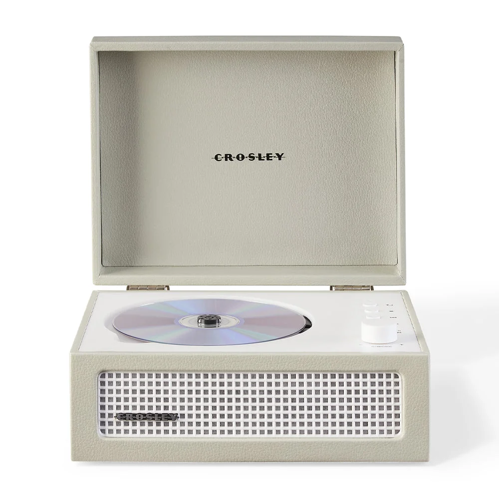 Crosley Voyager Portable Retro CD Player with Stereo Bluetooth Speakers, FM Radio - Dune