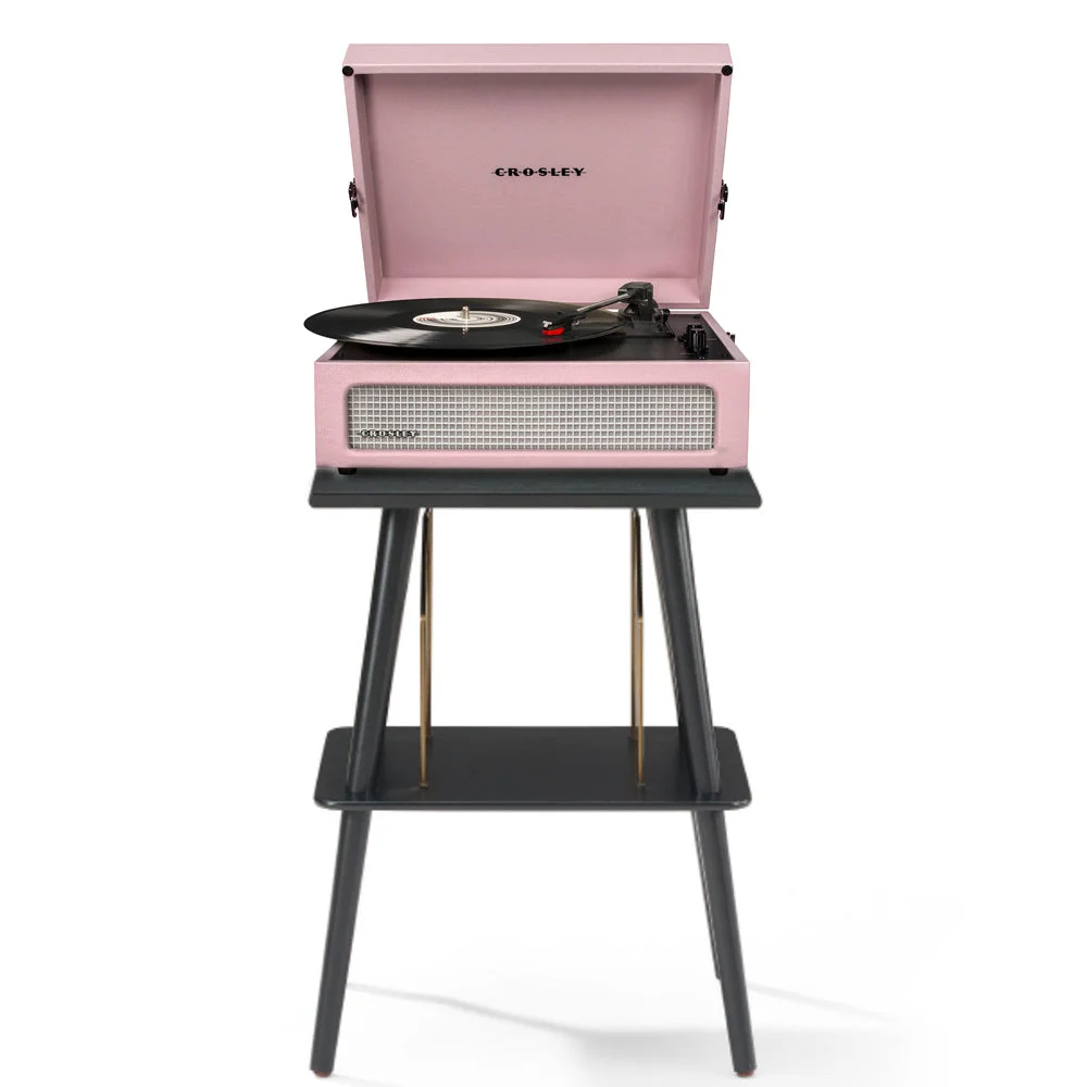 Crosley Voyager Bluetooth Portable Turntable + Crosley Turntable Stand Bundle - Amethyst