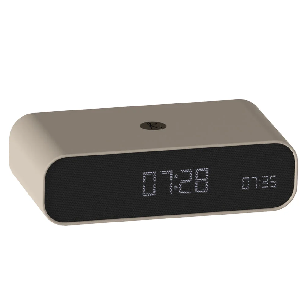 Kreafunk Wakie Alarm Clock Qi Charger + Bluetooth - Ivory Sand