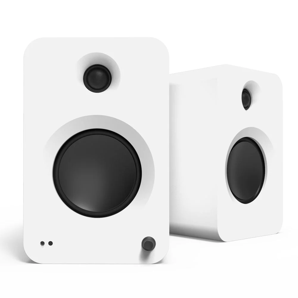 Kanto REN 200W Powered Bookshelf Speakers with HDMI ARC, USB-C, and Bluetooth 5.3 - Matte White, Pair