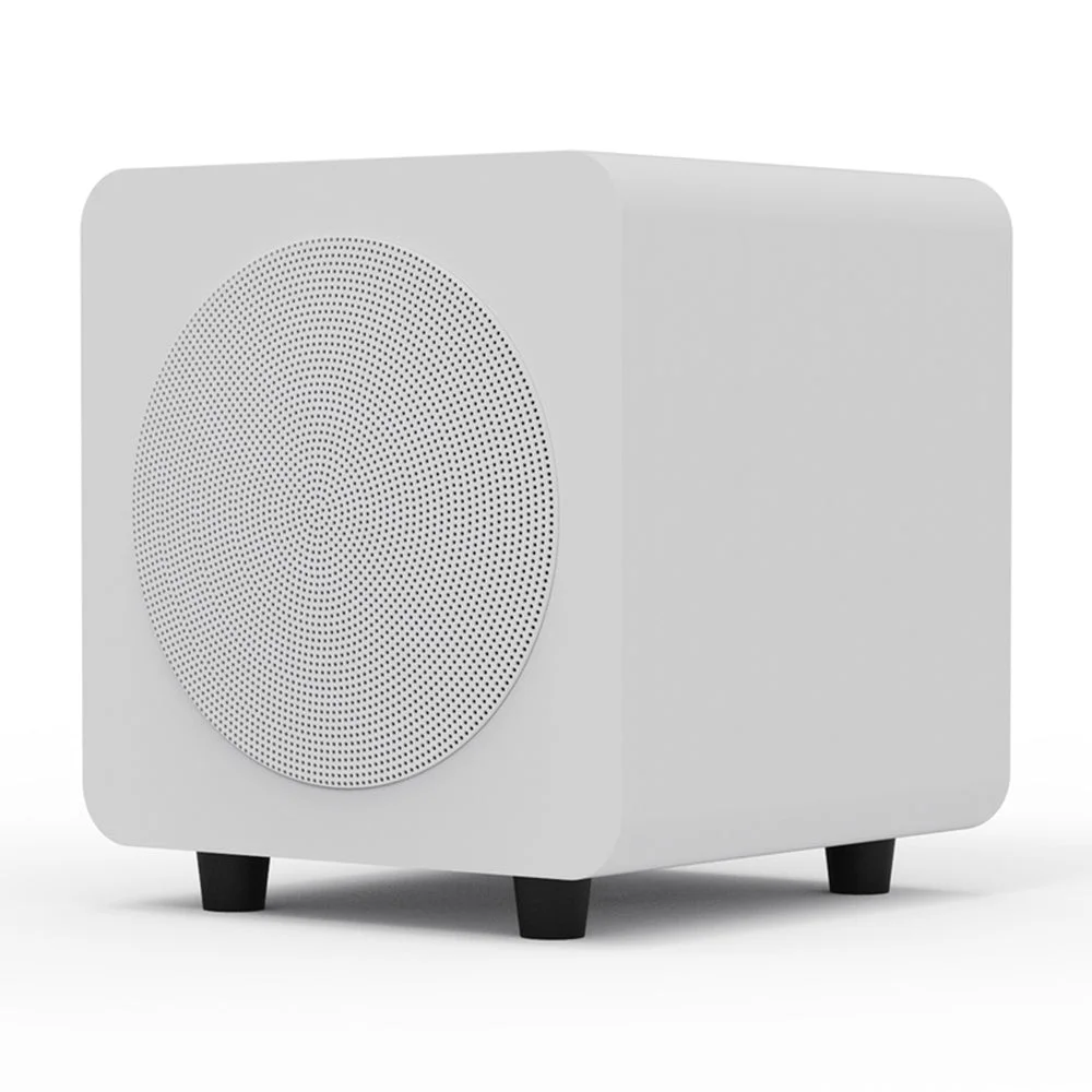 Limited Edition - Kanto SUB6 200W 6" Sealed Powered Subwoofer, Matte White, With White Grill