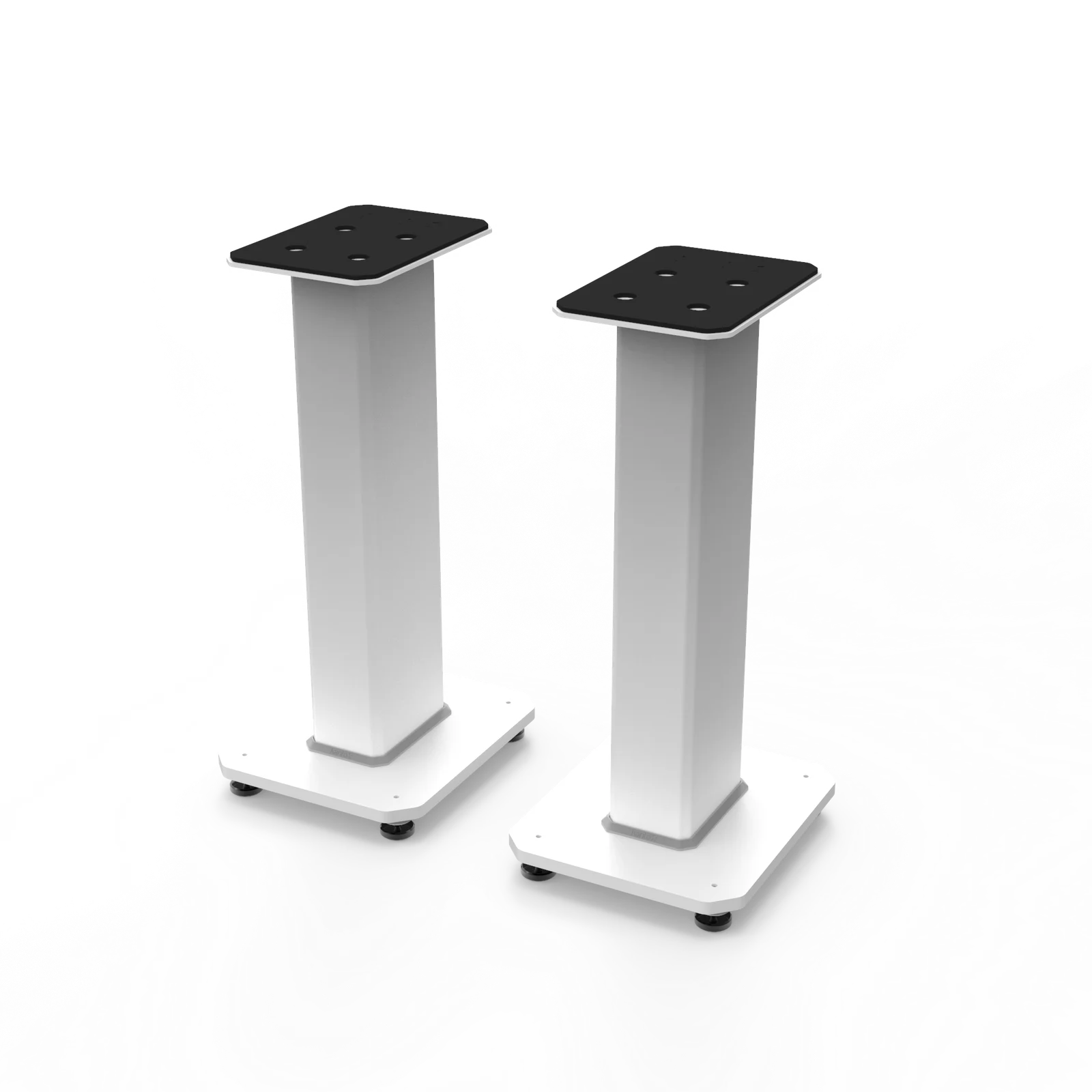 Kanto SX22W 22" Tall Fillable Speaker Stands with Isolation Feet - Pair, White