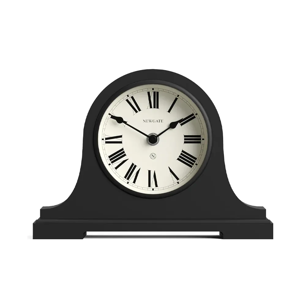 Newgate Broadway Mantel Clock Black Roman Numeral Dial
