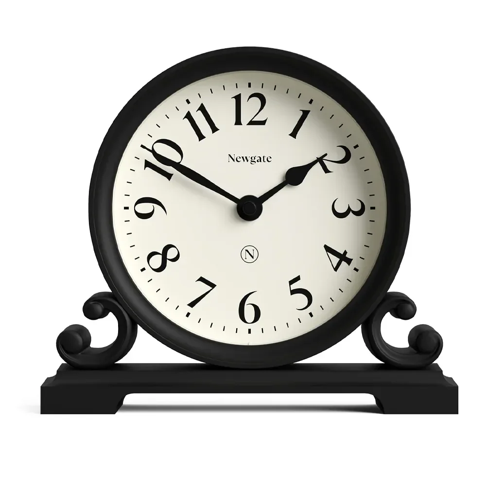 Newgate Divisadero Mantel Clock in Black, 22cm Wide