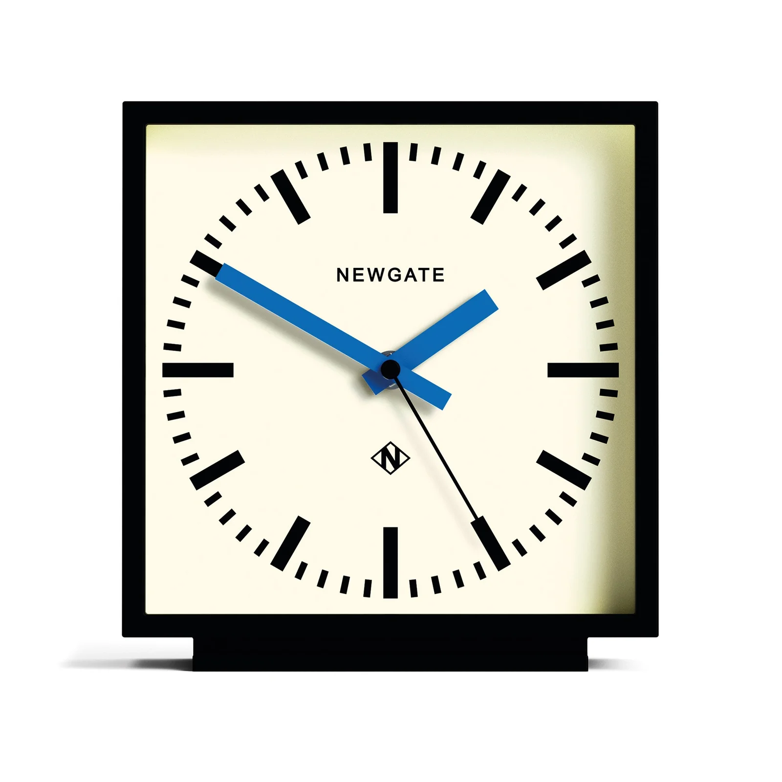 Newgate Amp Mantel Clock Black with Blue Hands